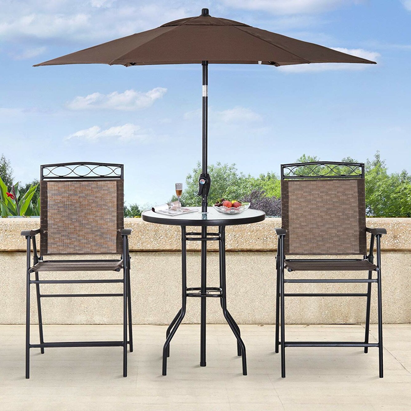 Arlmont & Co. Kaitlynn Round 2 - Person Outdoor Dining Set & Reviews